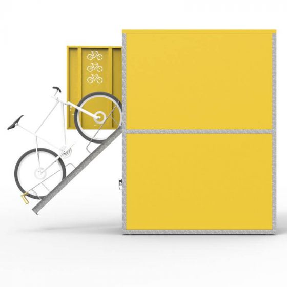 cbl dt class a double tier bike locker for 2 bikes 1