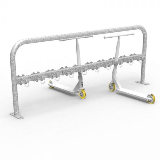 srd20 double sided scooter rack for 20 scooters