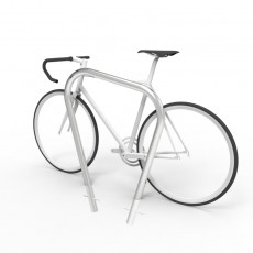 cbr6f stainless steel bike rail with bike perspective