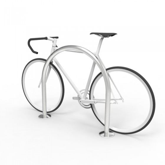 cbr2b stainless steel bike rail with bike perspective v2