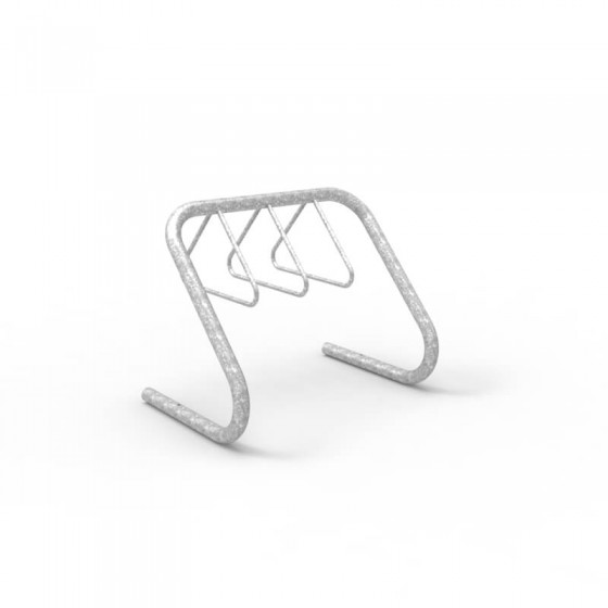expo 3606 galvanised bike rack 4 6 capacity perspective