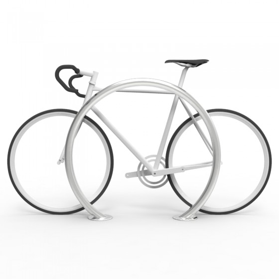 cbr4b stainless steel bike rail with bike side