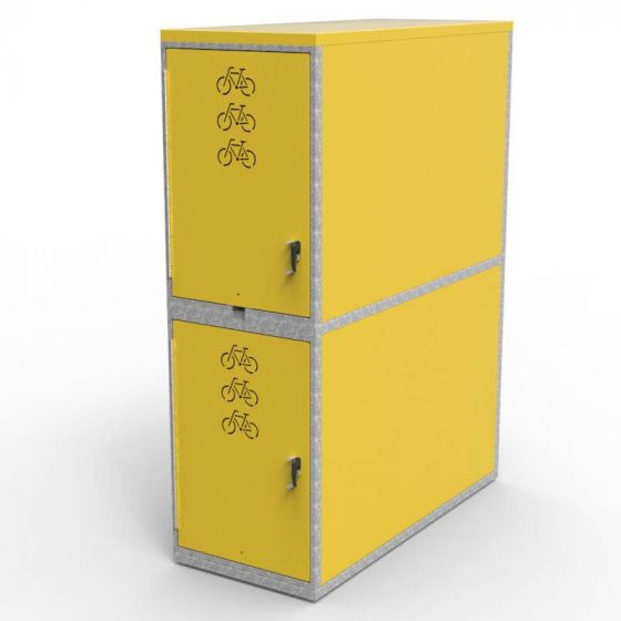 cbl dt class a double tier bike locker for 2 bikes